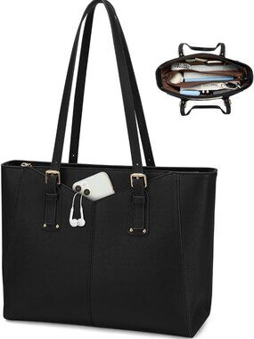 🆕 Tote Bags for Women 14 Inch PU Leather Large Purse bag Handbags for Work
